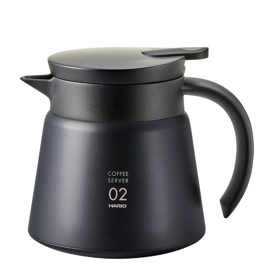 HARIO V60 Thermoskanne Rostfrei 600 schwarz